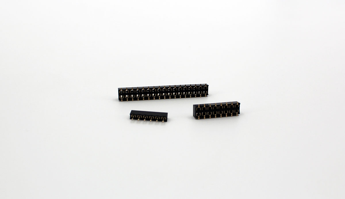 FEMALE HEADER SERIES 2.54*2.54mm 膠高3.5 / ㄇ端